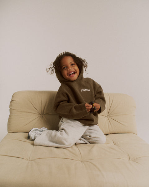 Mini Knit Hoodie - Dark Cocoa Brown – Adanola