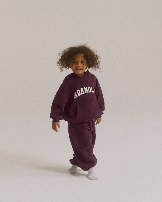 Mini Varsity Sweatpants - Dark Cherry