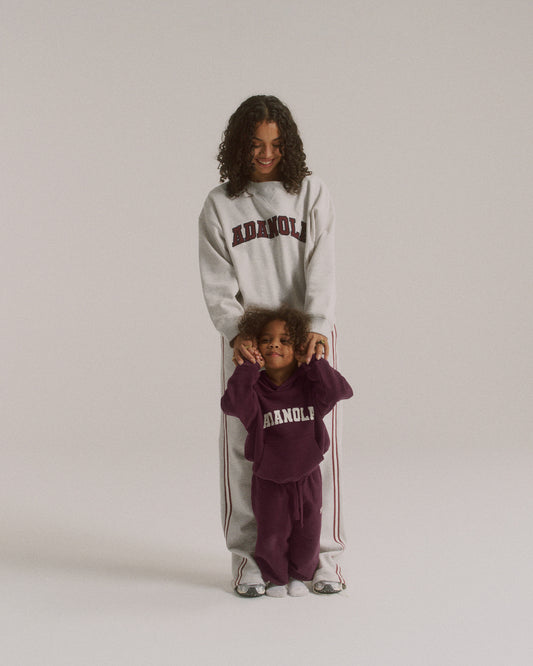 Mini Varsity Sweatpants - Dark Cherry