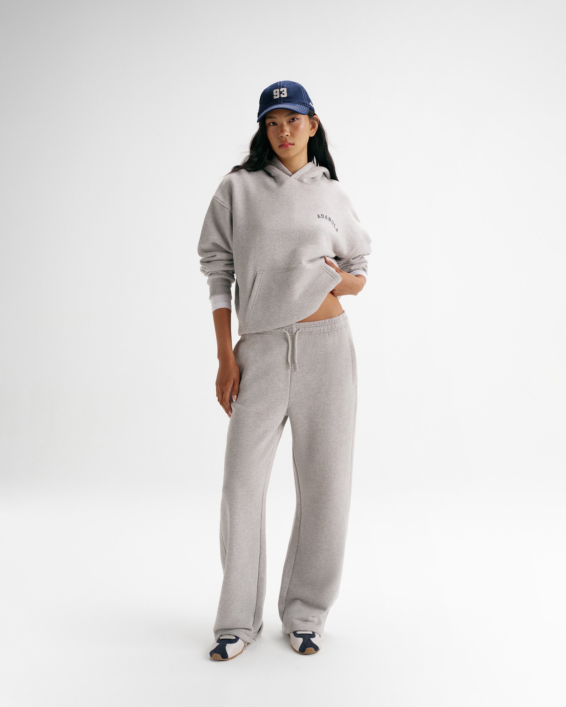 AS Oversized Hoodie - Heather Grey/Midnight Blue