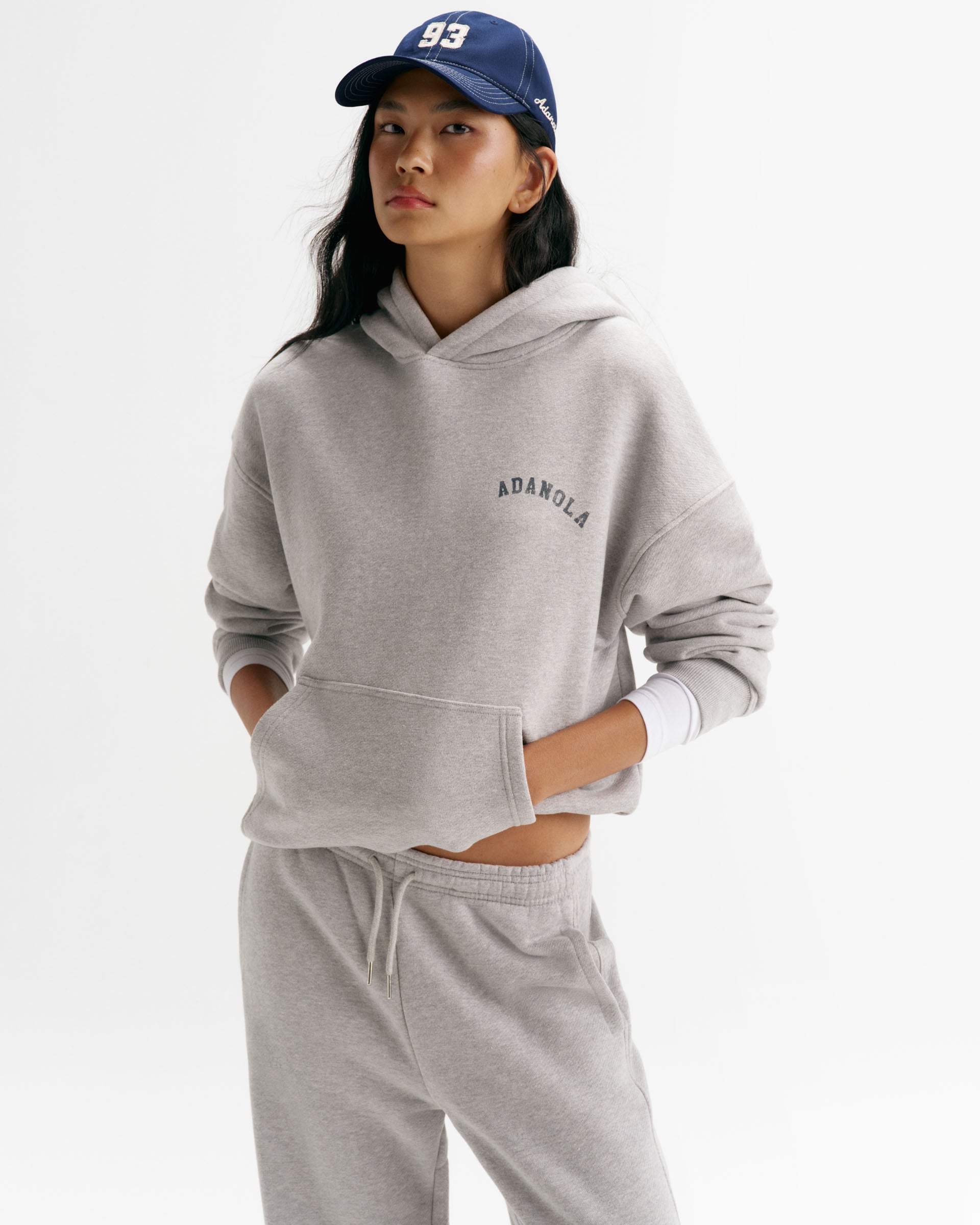 AS Oversized Hoodie - Heather Grey/Midnight Blue
