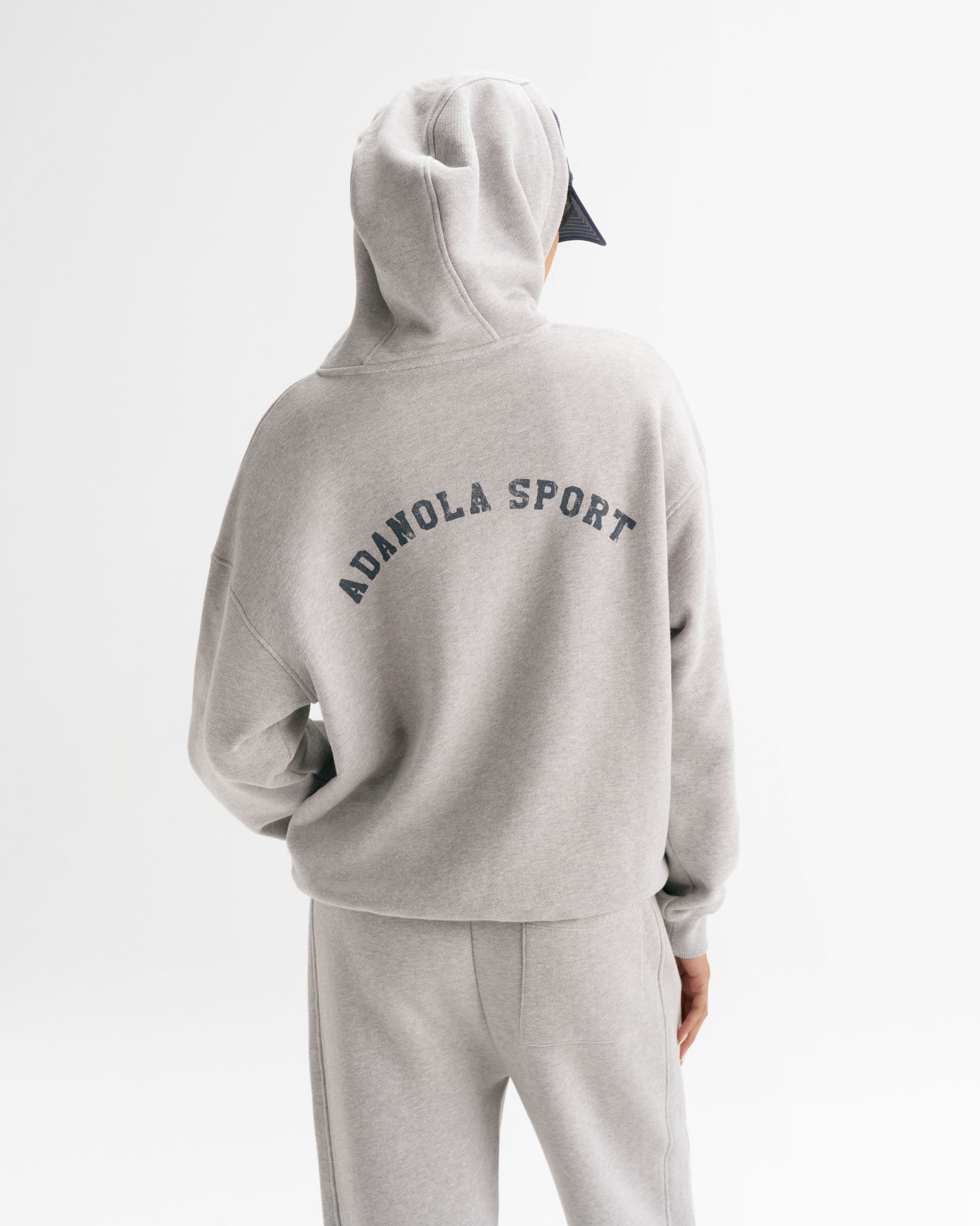 AS Oversized Hoodie - Heather Grey/Midnight Blue