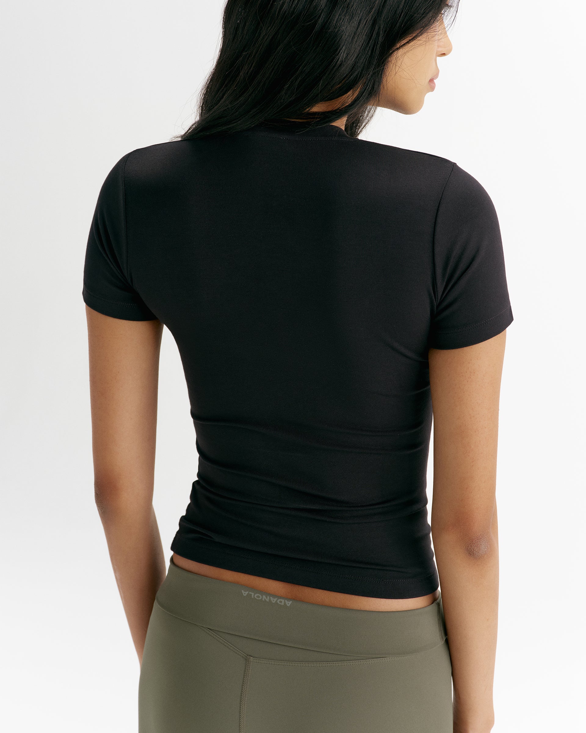 Modal Soft Short Sleeve Top - Black