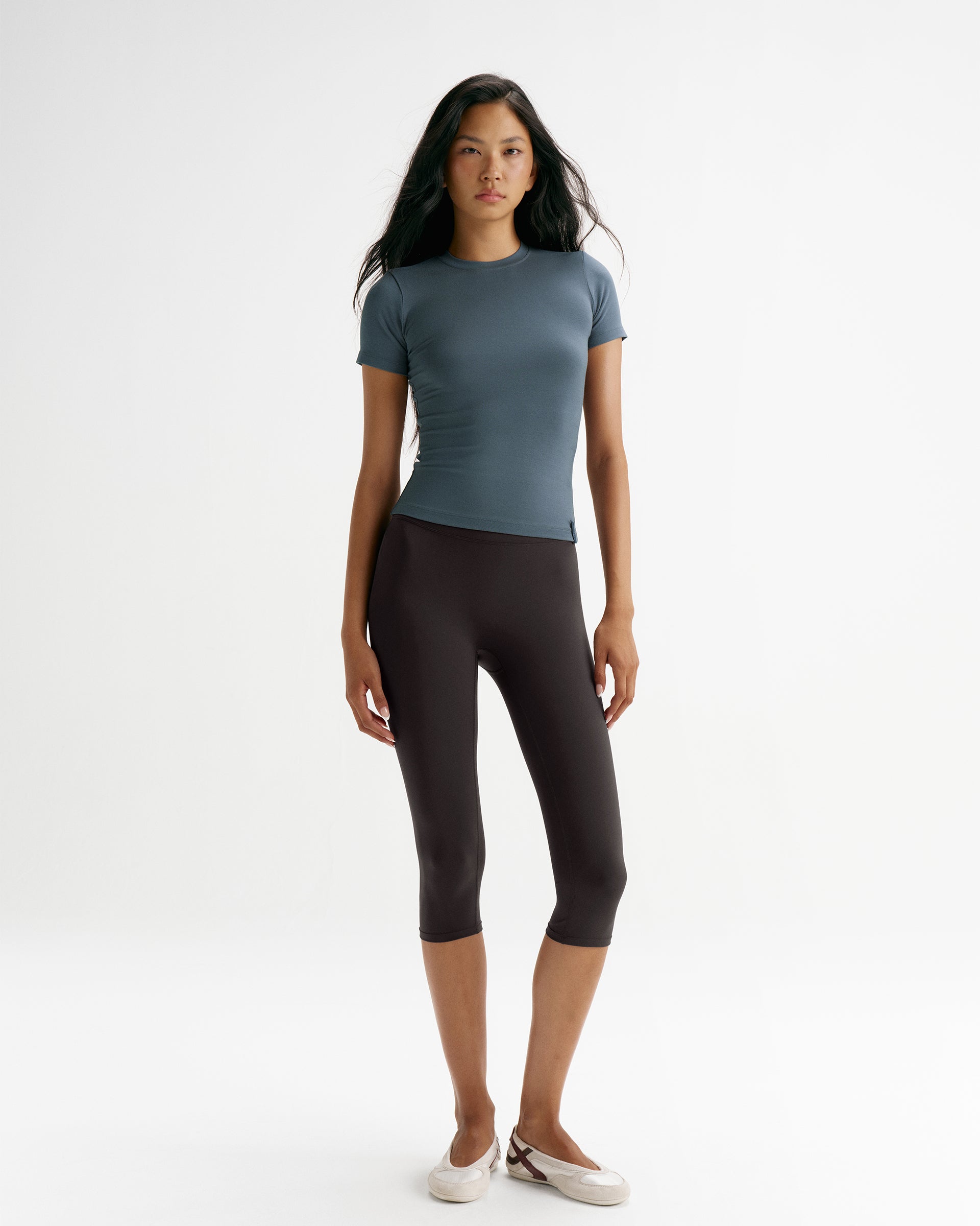 Modal Soft Short Sleeve Top - Storm Blue