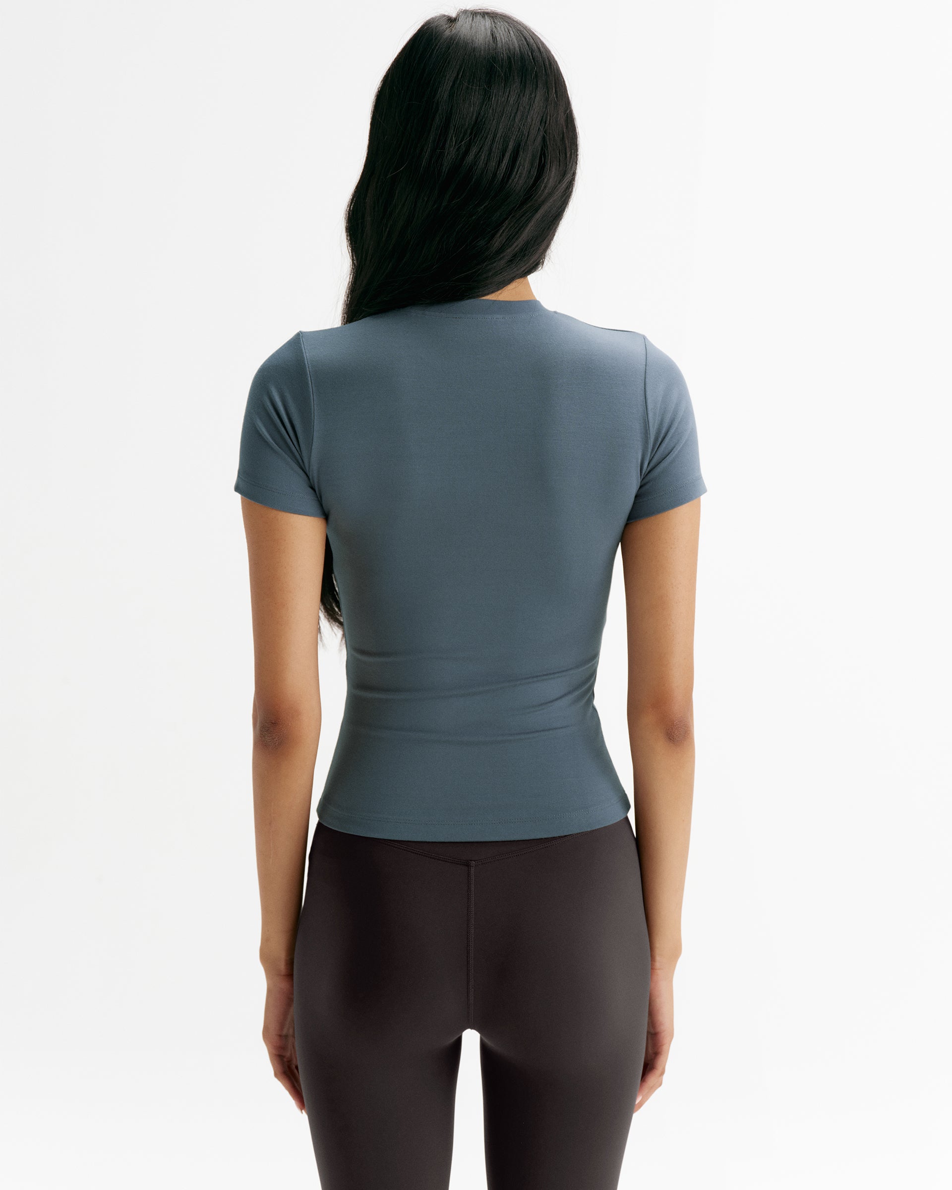 Modal Soft Short Sleeve Top - Storm Blue