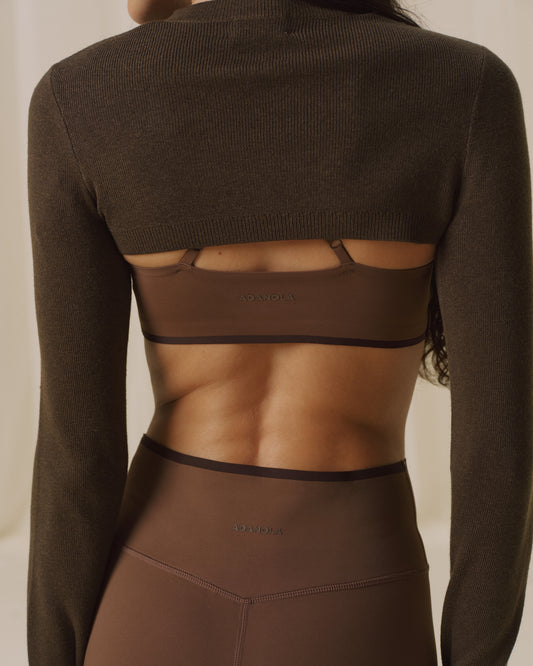 Knit Bolero - Dark Mocha Brown