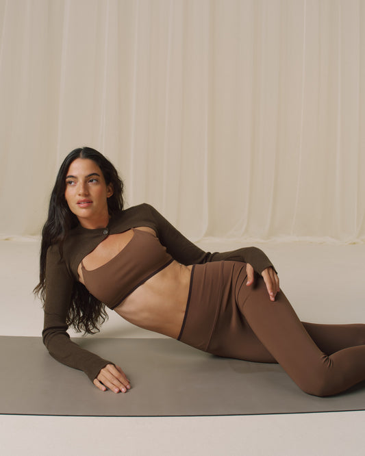 Knit Bolero - Dark Mocha Brown