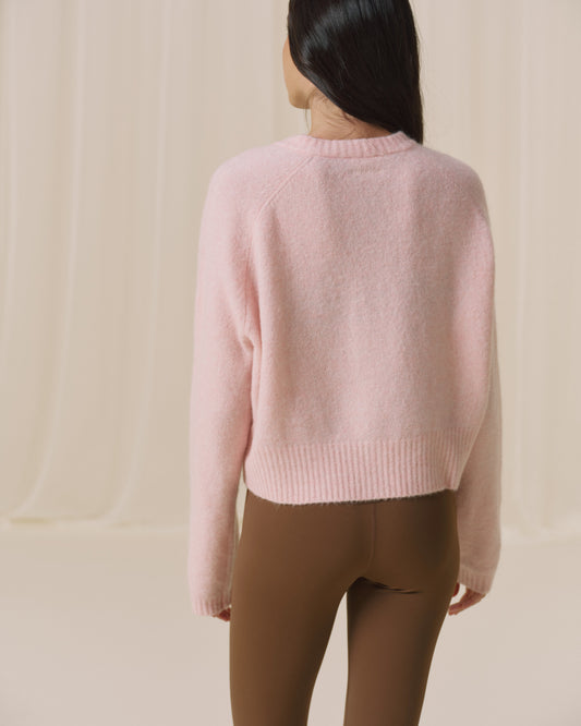 Knit Cardigan - Blush Pink