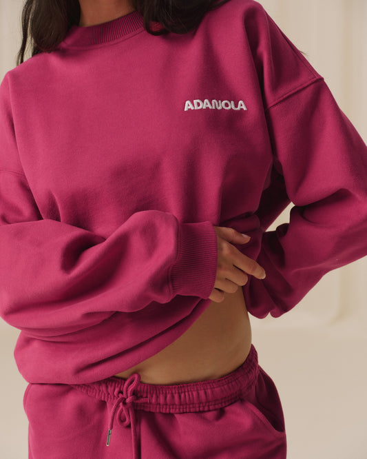 Movement Oversized Sweatshirt - Berry Red