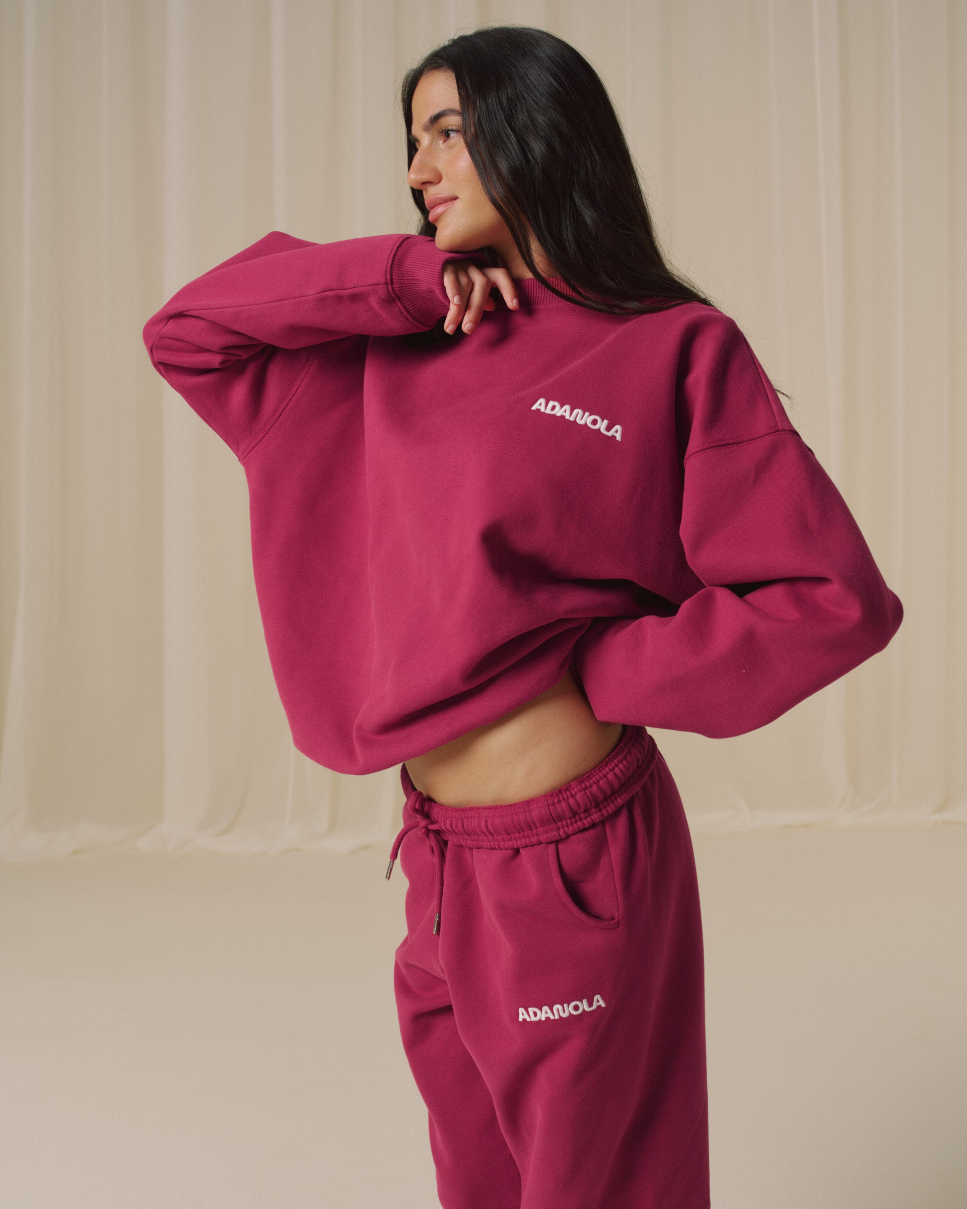 Movement Oversized Sweatshirt - Berry Red