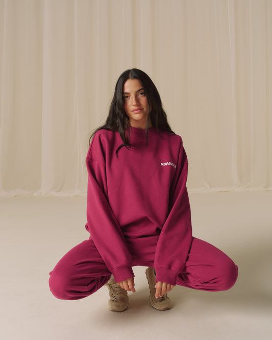 Movement Oversized Sweatshirt - Berry Red