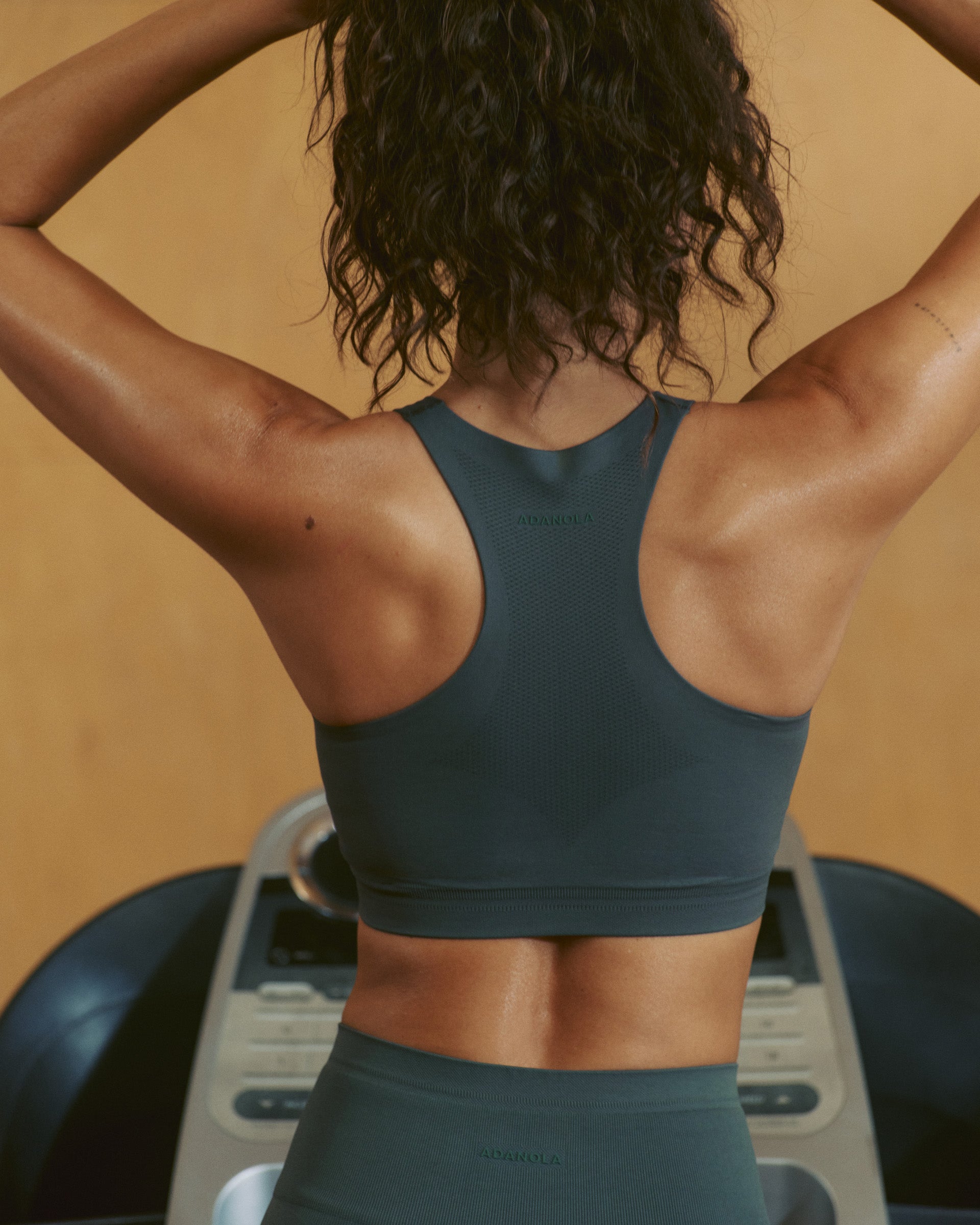 Seamless Racer Tank Bra - Sea Green