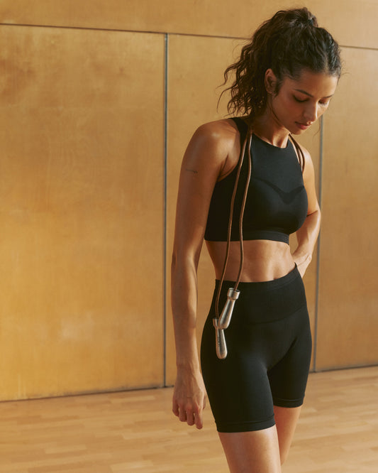 Impact Seamless Crop Shorts - Black