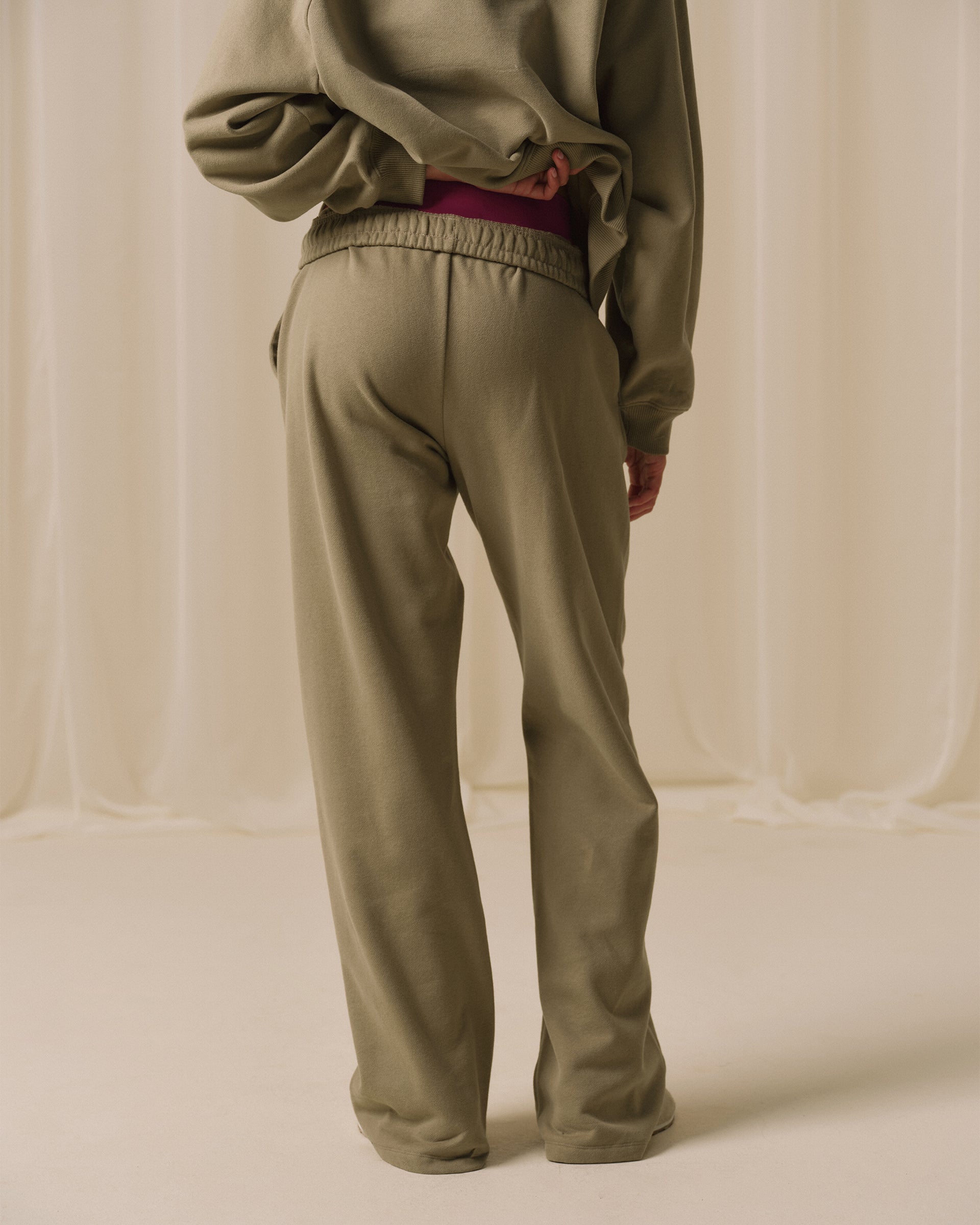 Varsity Loose Fit Straight Leg Sweatpants - Pistachio Green – Adanola