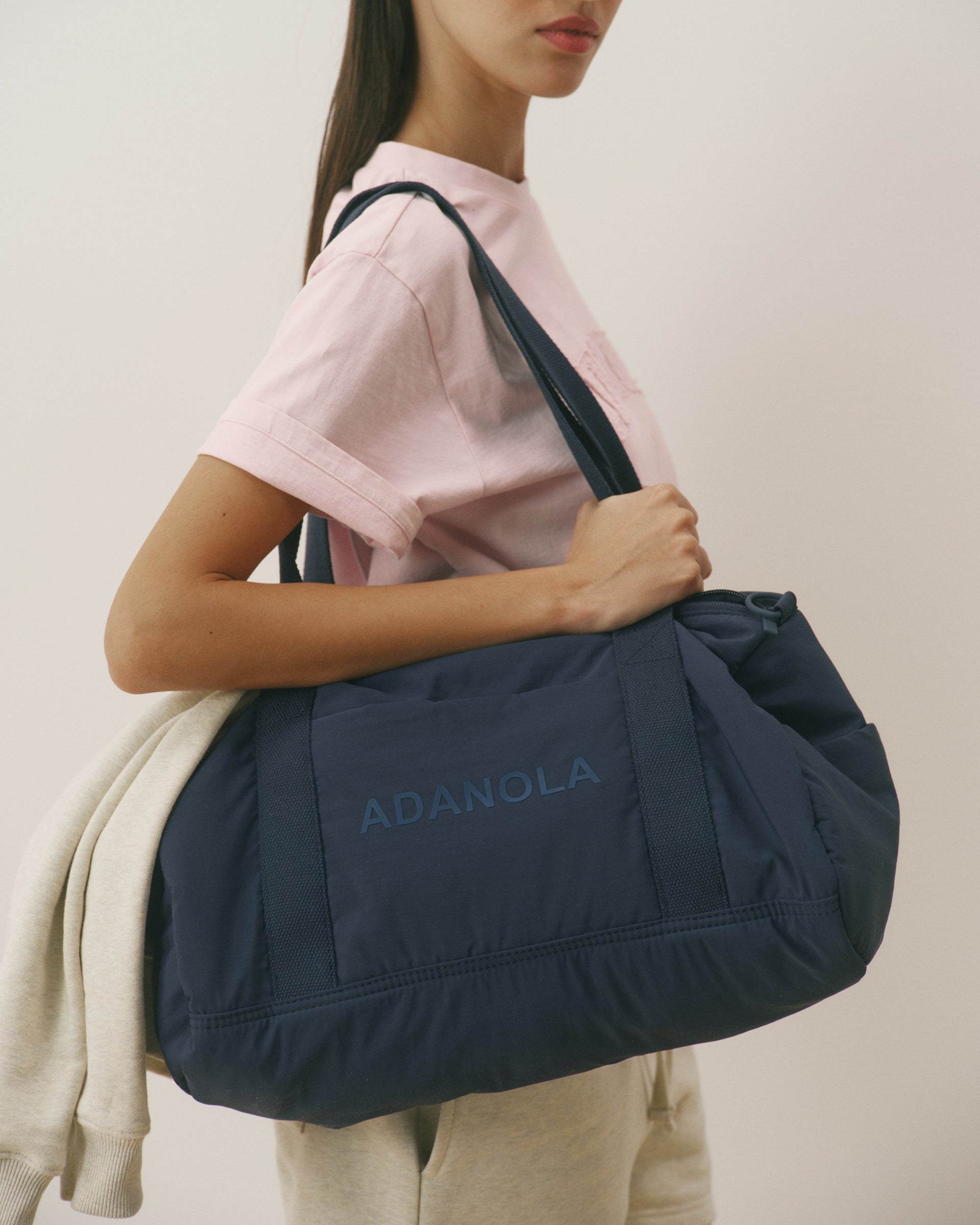 Nylon Duffle Bag - Navy Blue