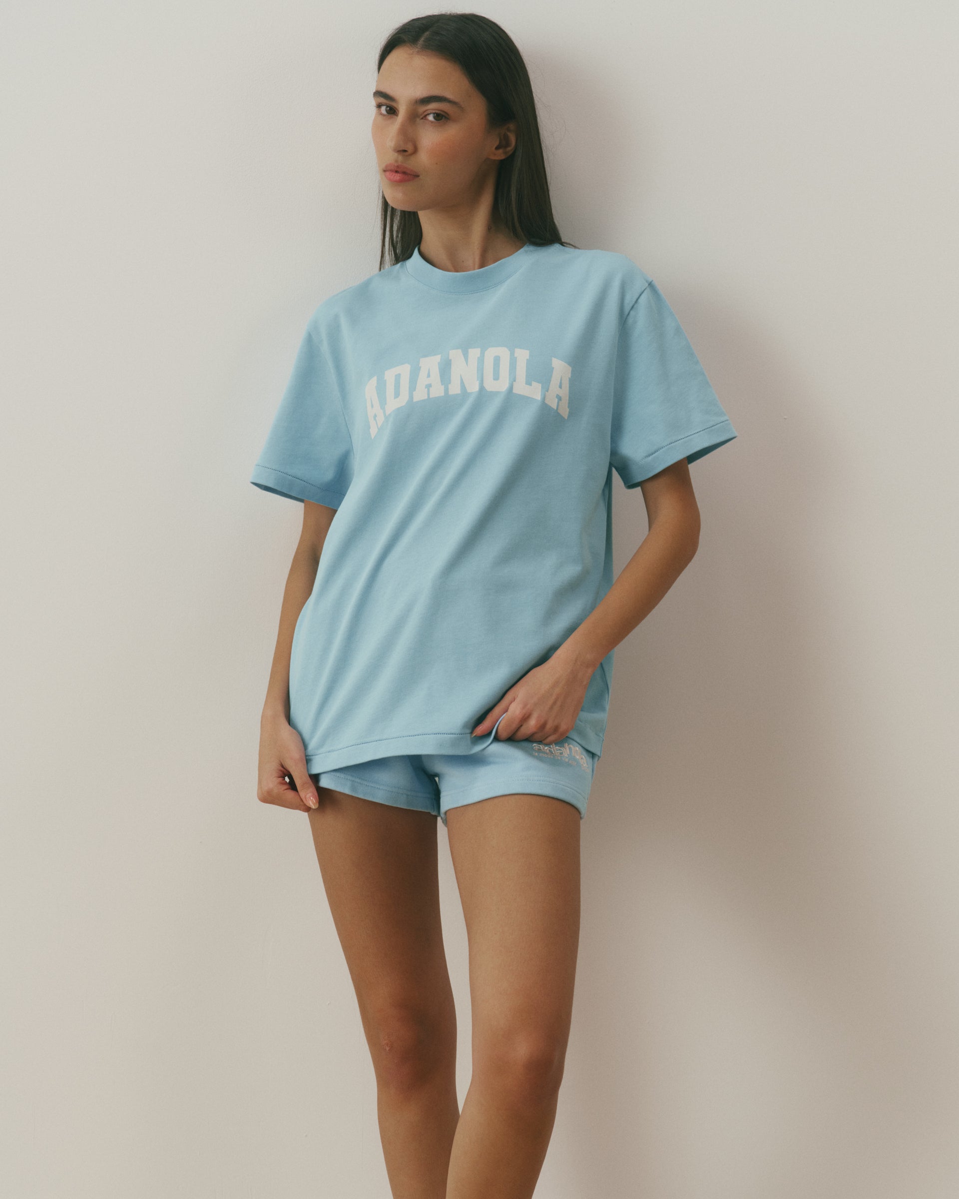 Varsity Oversized T-shirt - Breeze Blue/Marshmallow White