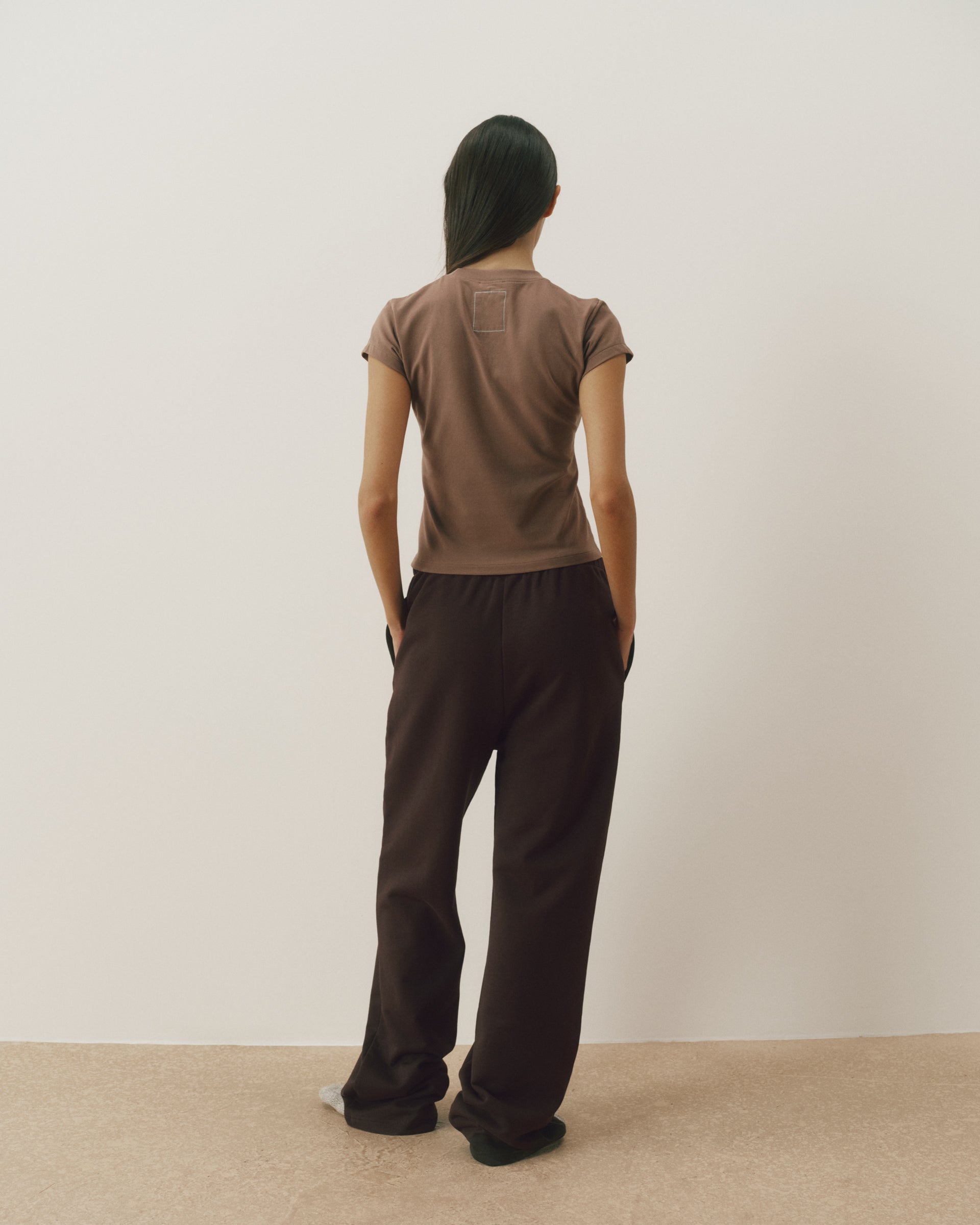 Le Mode De Vie Straight Leg Sweatpants - Coffee Bean/Airy Blue