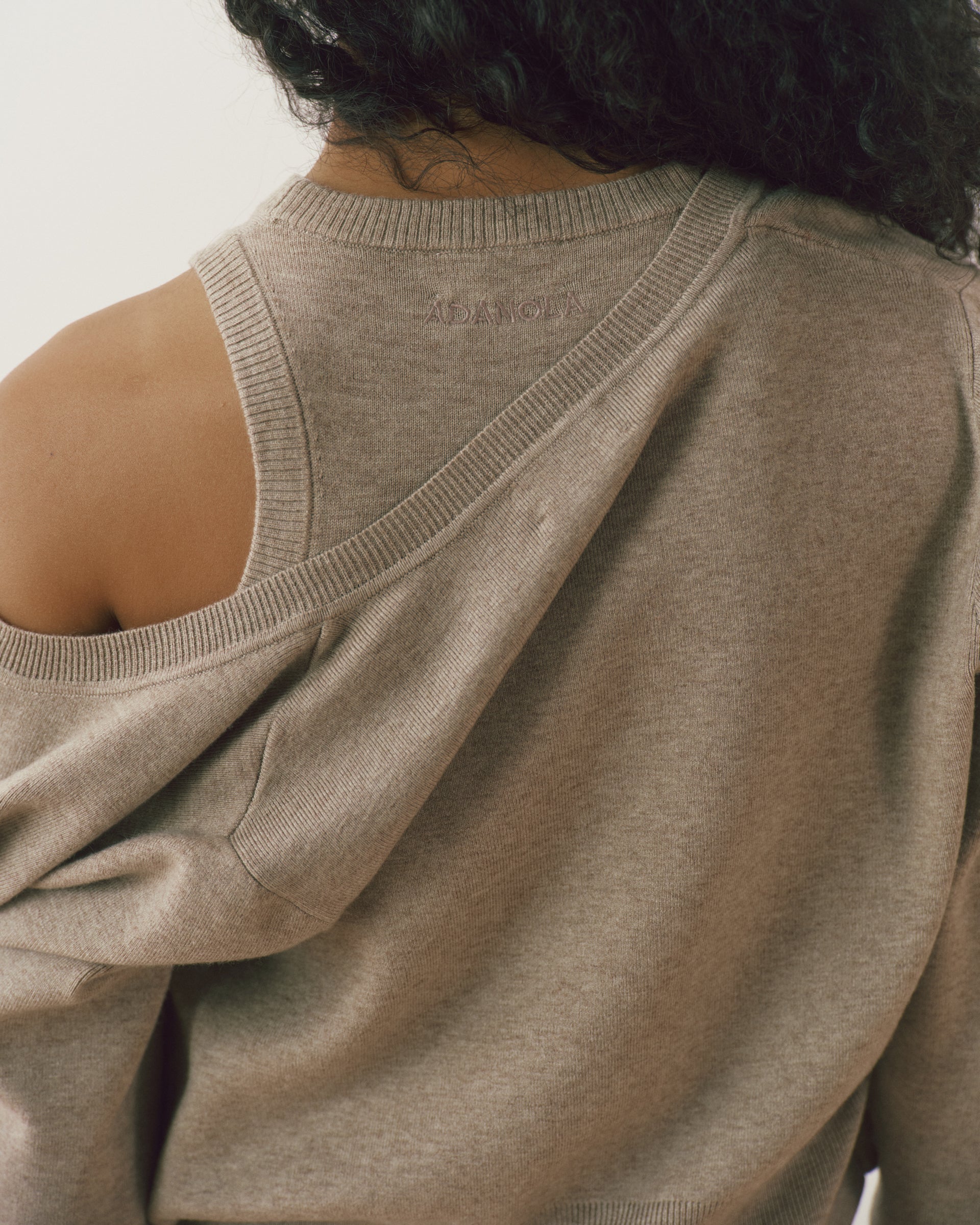 Knit Twinset Button Up Top - Sand