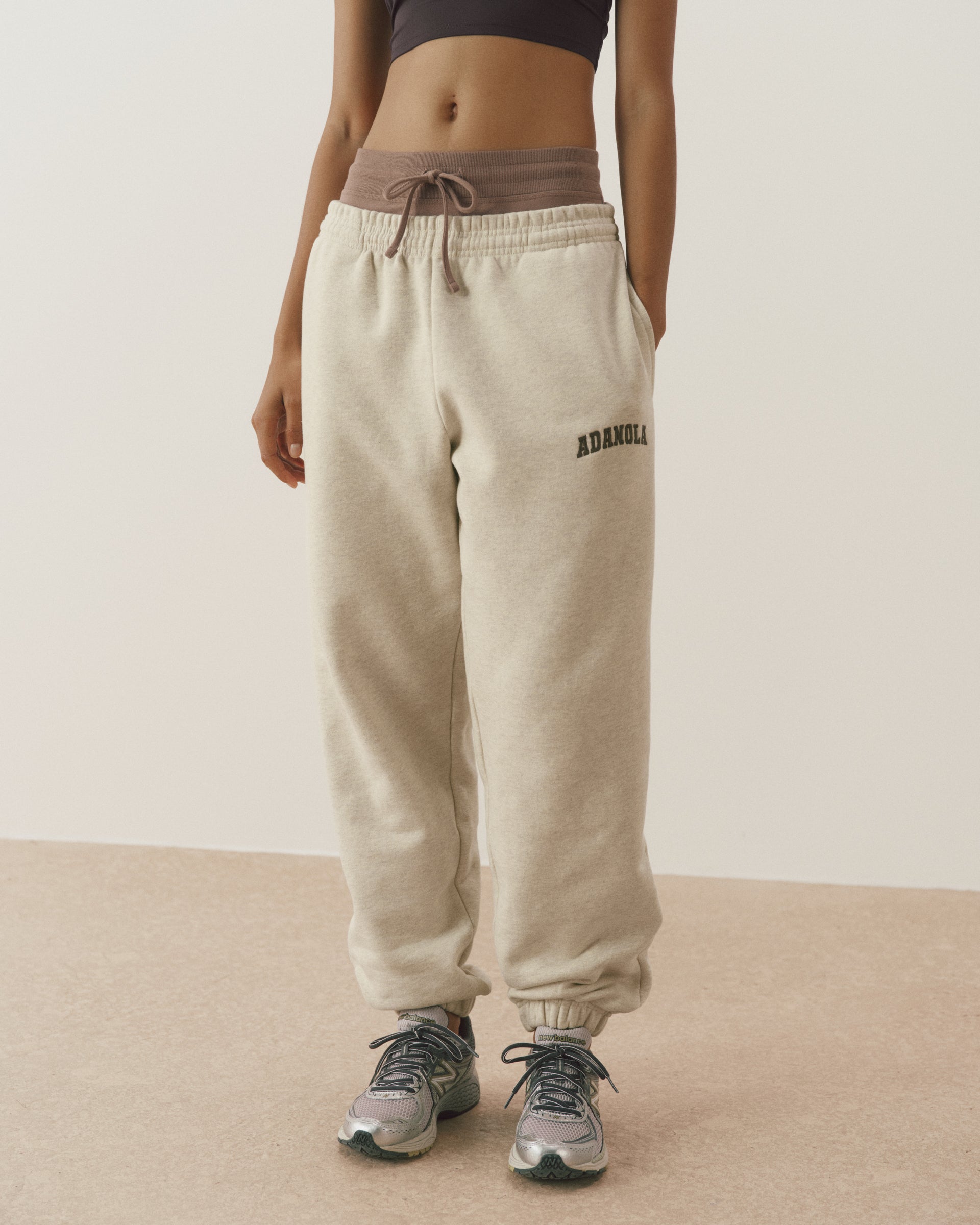 Varsity Sweatpants - Oat Melange/Coffee Bean