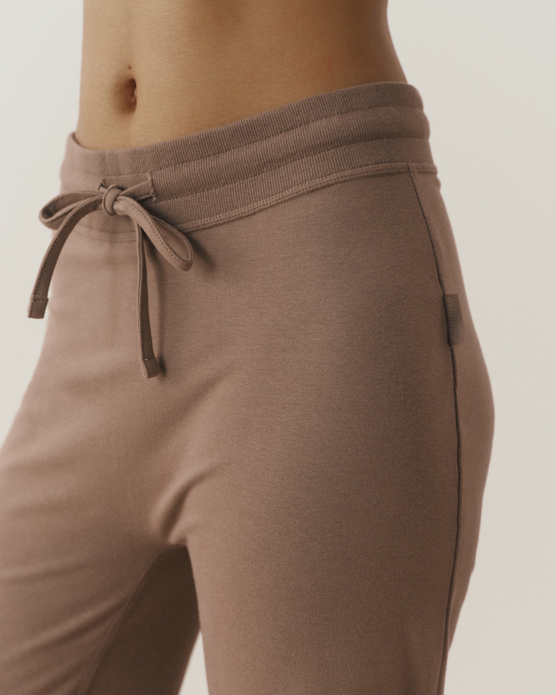 Modal Straight Leg Pants - Dusty Brown