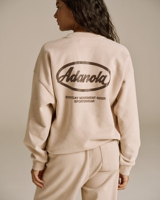 Signature Oversized Sweatshirt - Almond