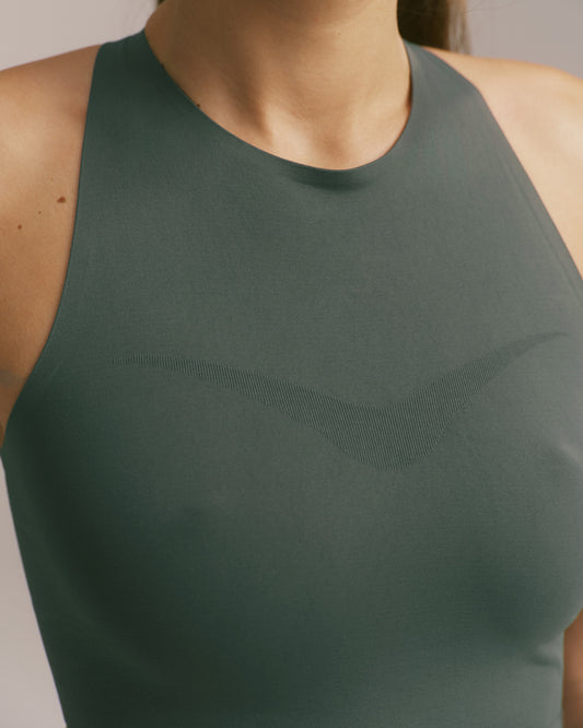 Impact Seamless Racer Tank - Sea Green