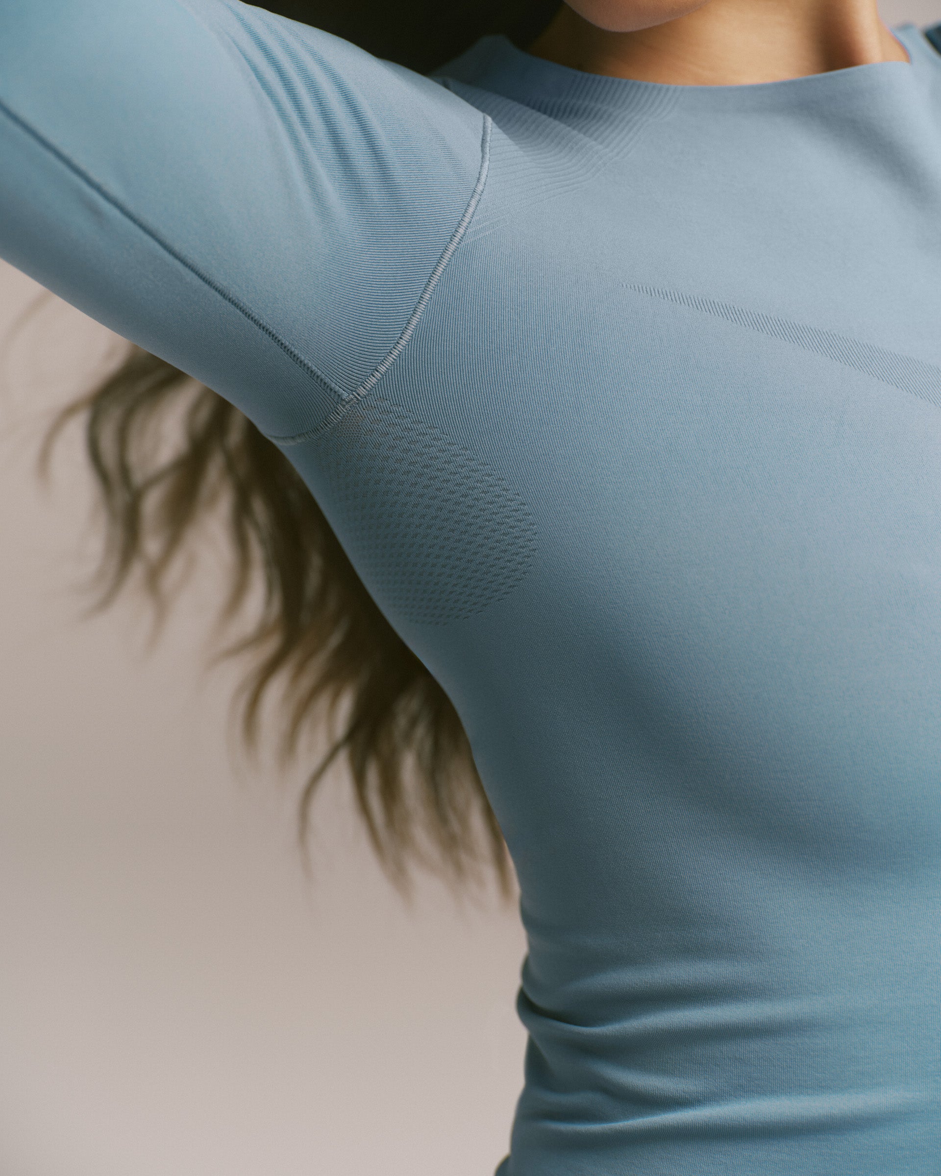 Seamless Long Sleeve Top - Slate Blue