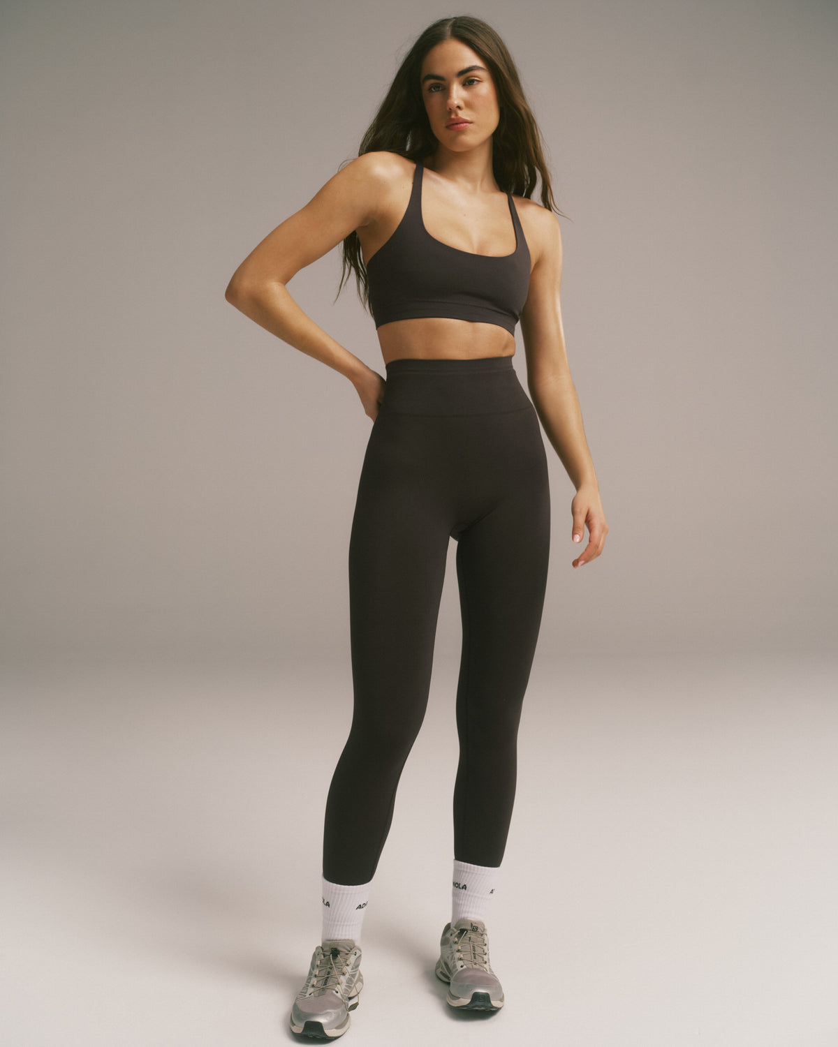 Seamless Racer Back Bra - Coffee Bean