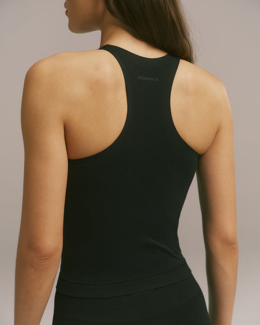 Impact Seamless Racer Tank - Black