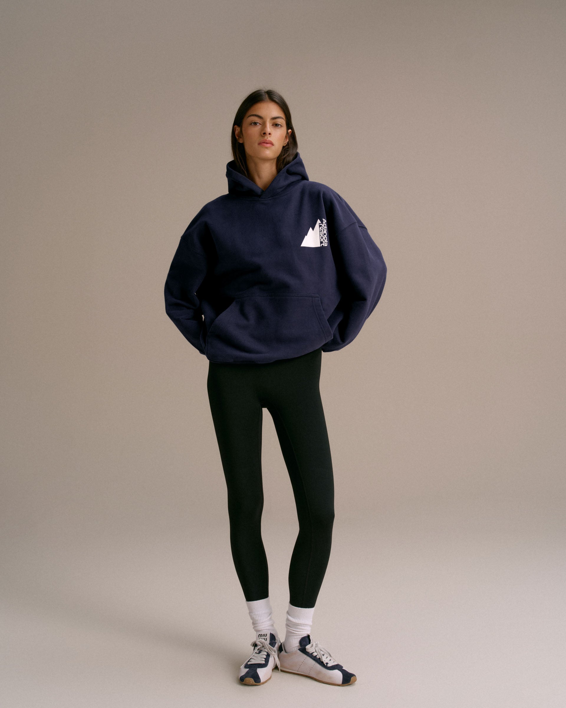 Peaks Oversized Hoodie - Navy Blue
