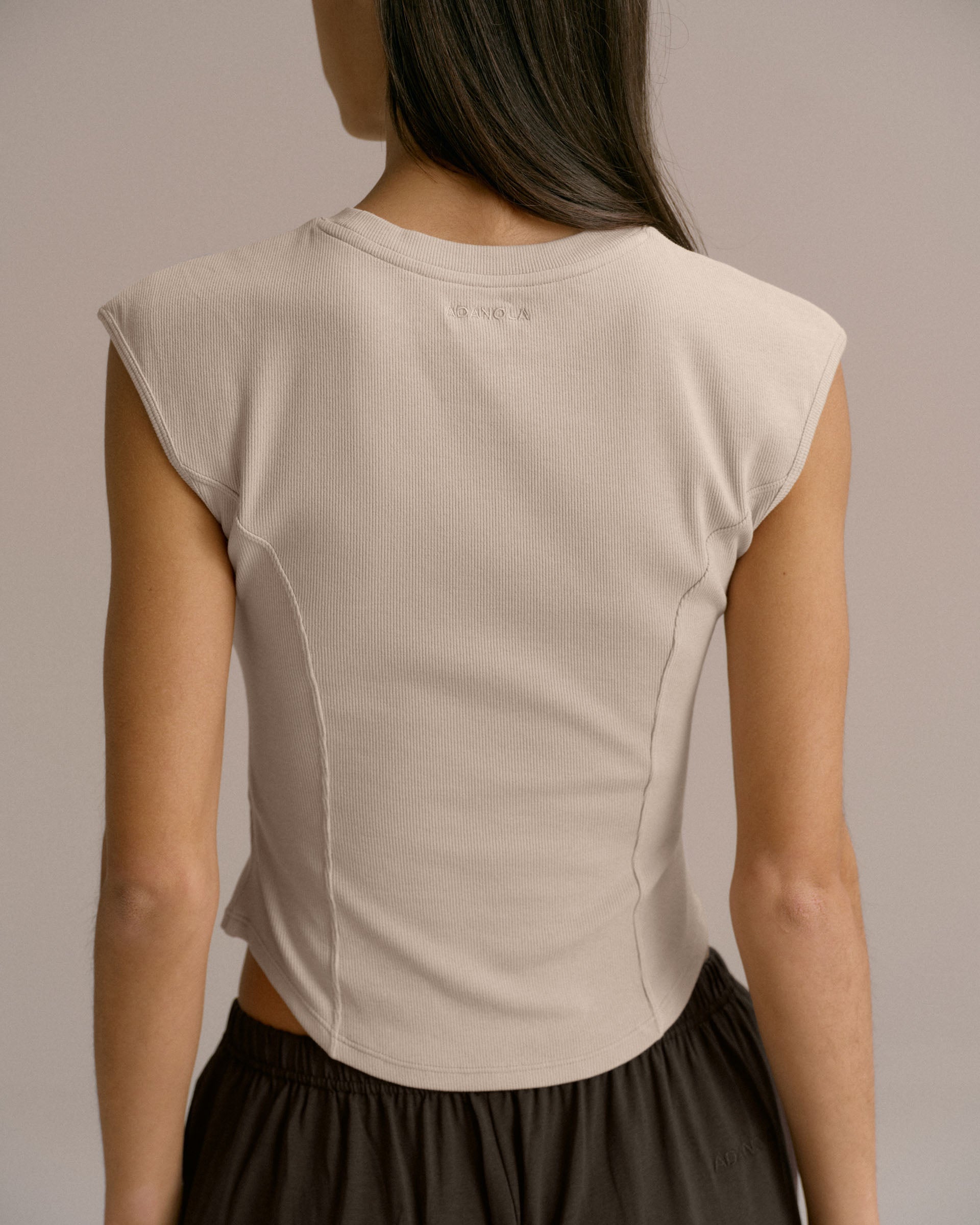 Rib Seam Detail Top - Bone
