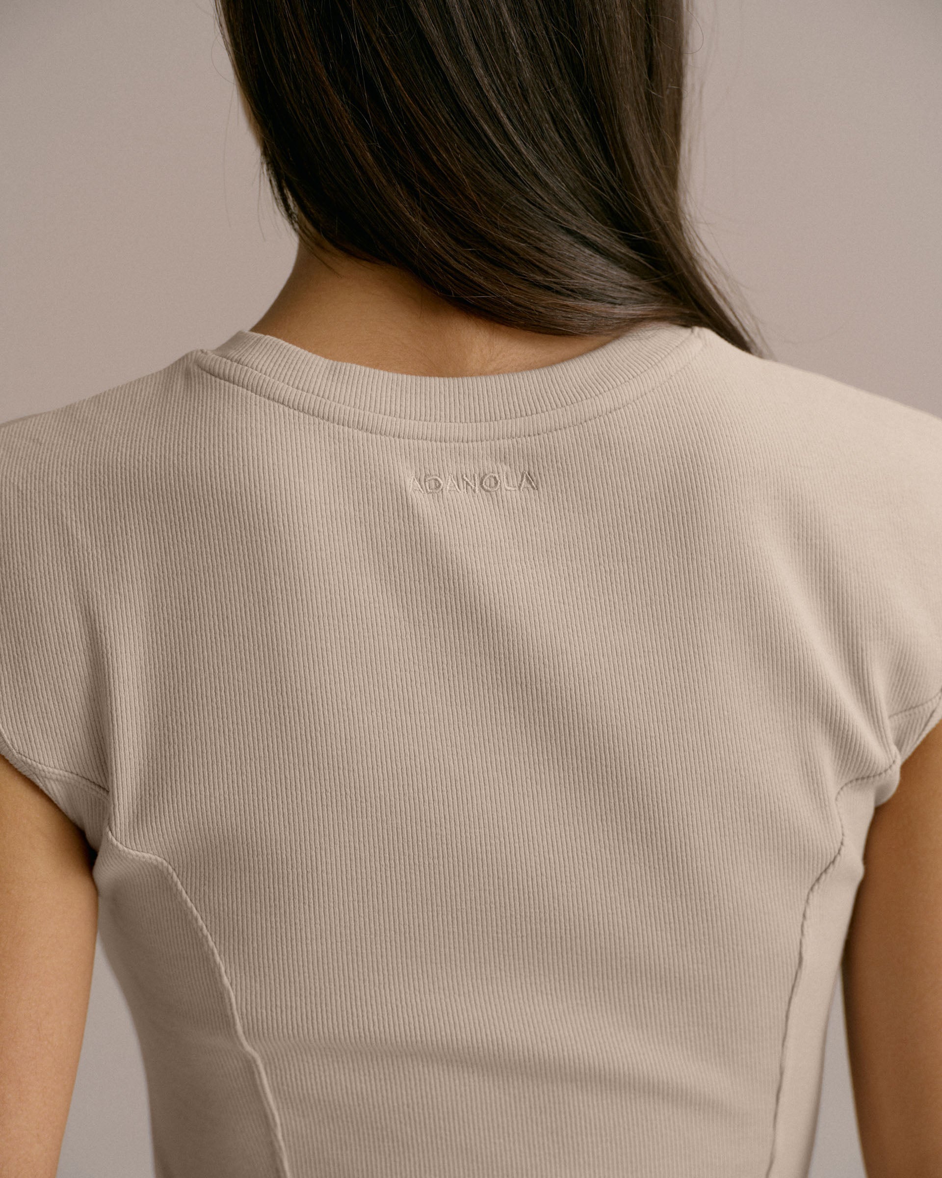 Rib Seam Detail Top - Bone