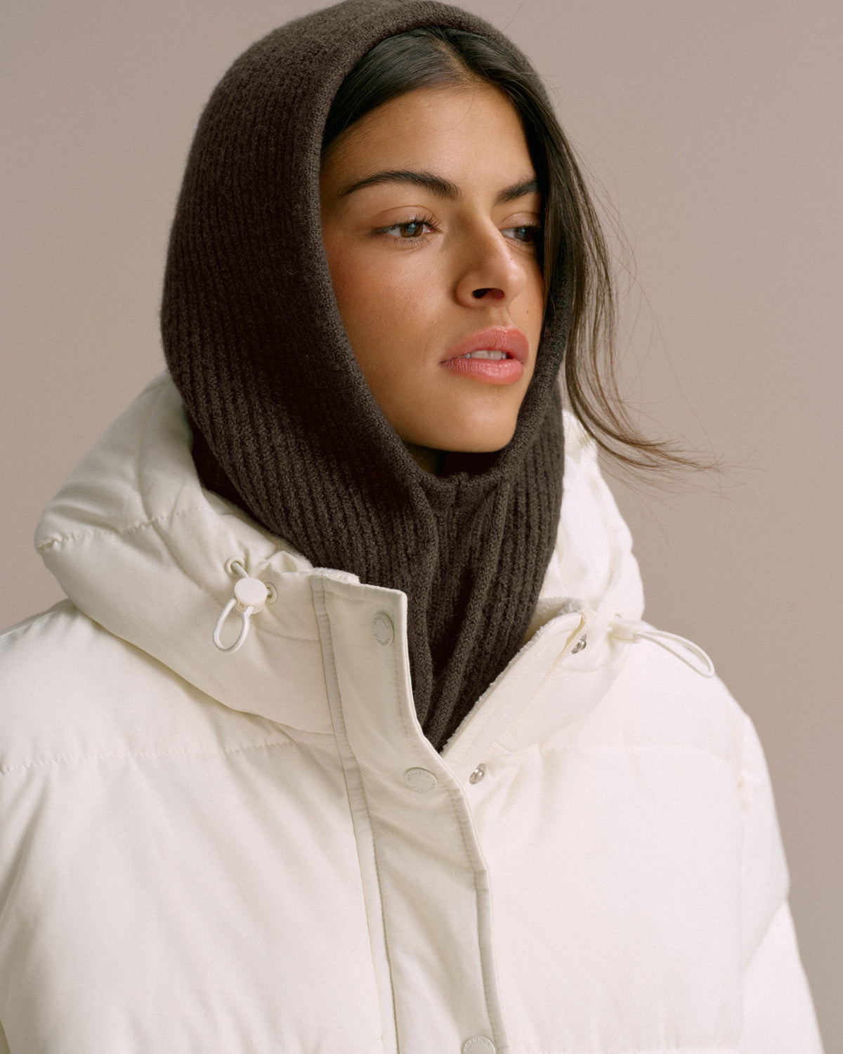 Knitted Balaclava Coffee Bean