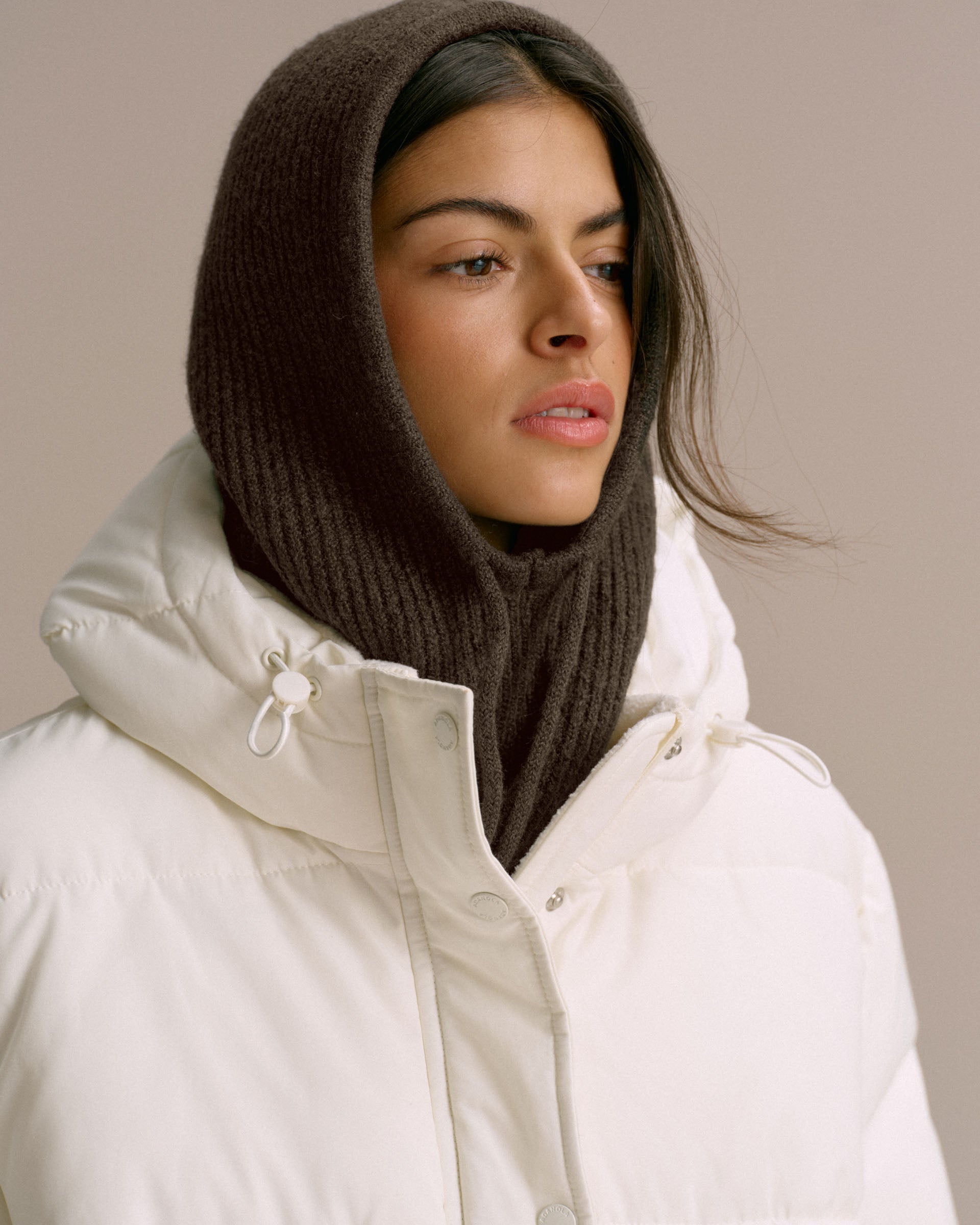 Knitted Balaclava - Coffee Bean