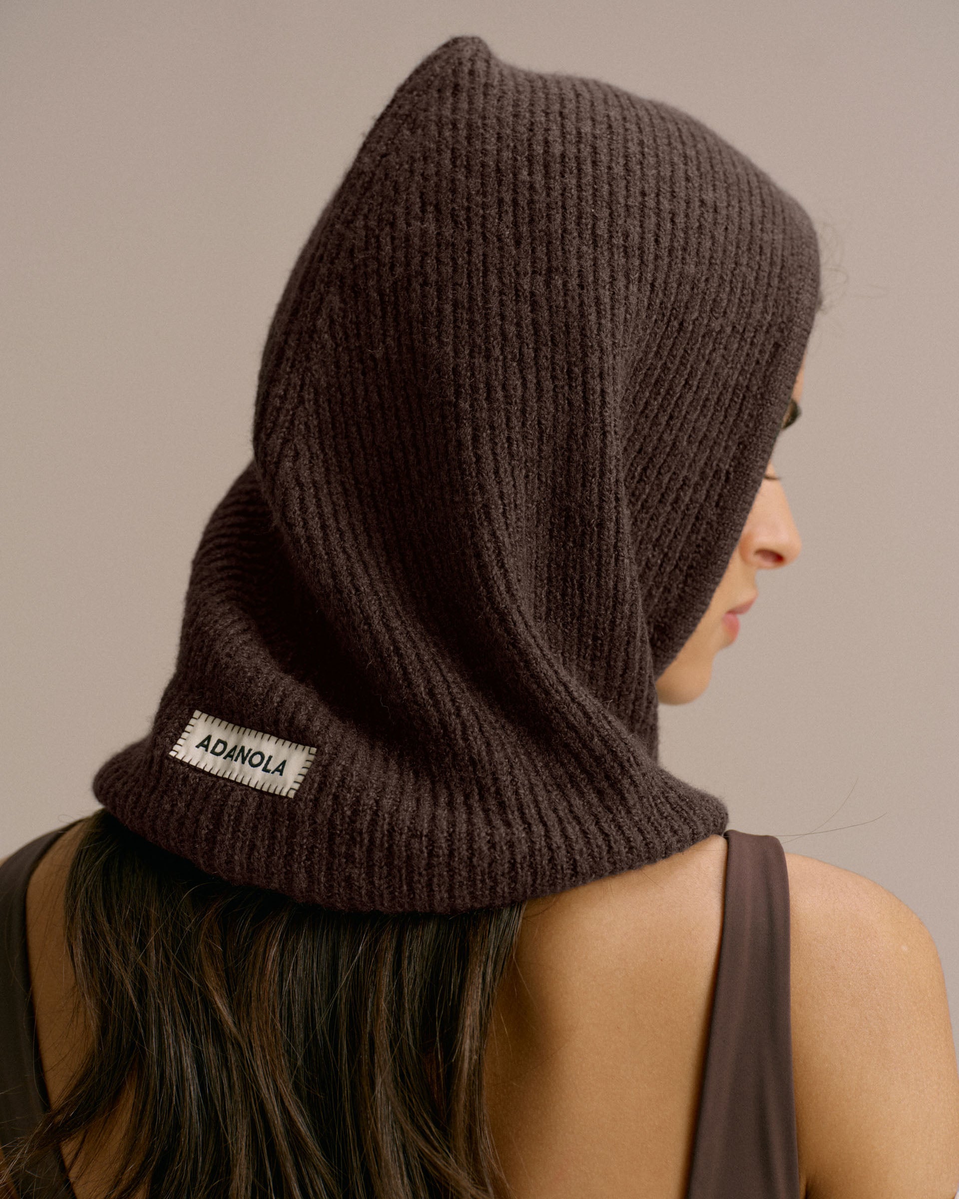 Knitted Balaclava - Coffee Bean