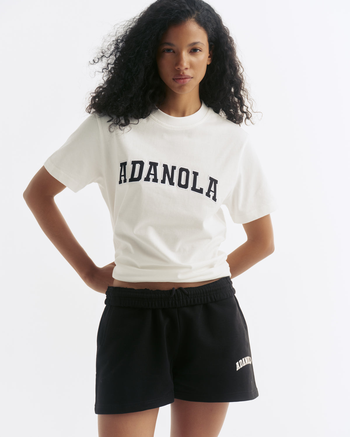 Varsity Short Sleeve Oversized T shirt White Black