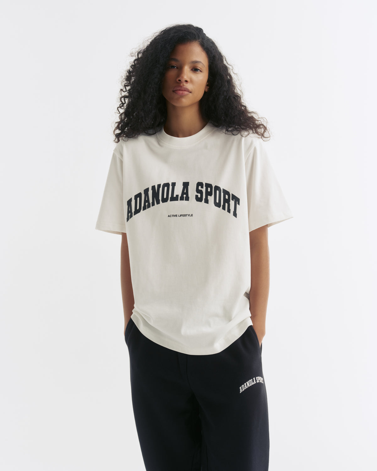AS Short Sleeve Oversized T shirt White Black