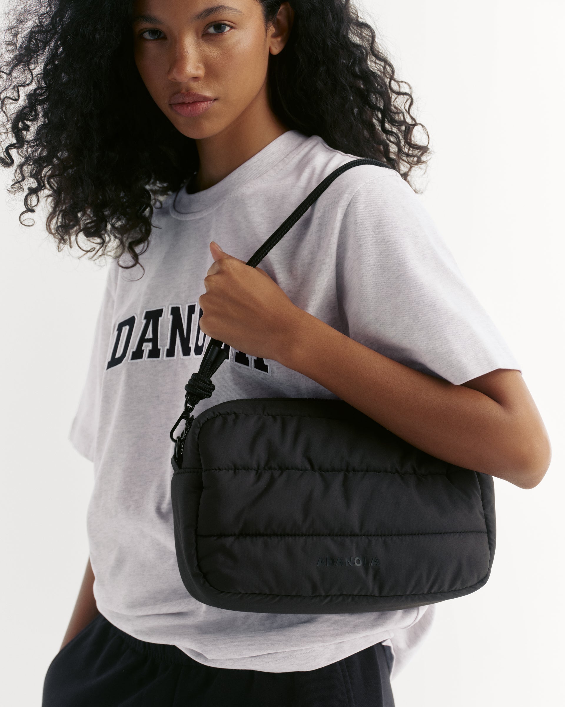 Branded Multi-Strap Bag - Black