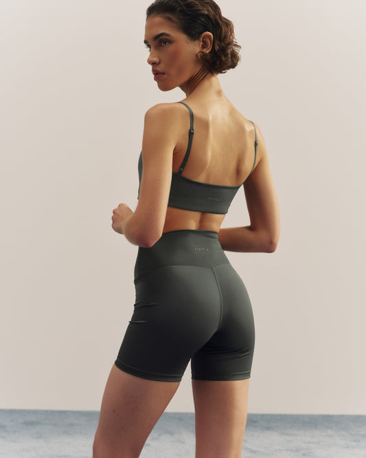 Ultimate Gloss Crop Shorts - Grey