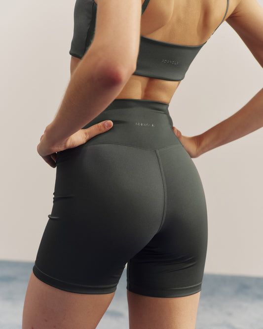 Ultimate Gloss Crop Shorts - Grey