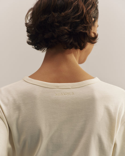 Double Layer Long Sleeve T-shirt - Marshmallow White