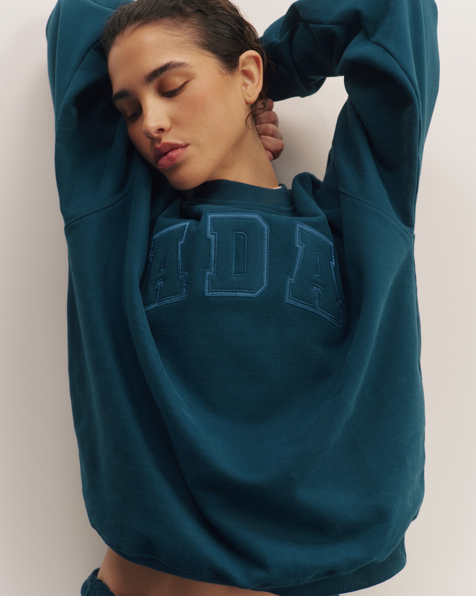 ADA Oversized Sweatshirt - Teal Blue