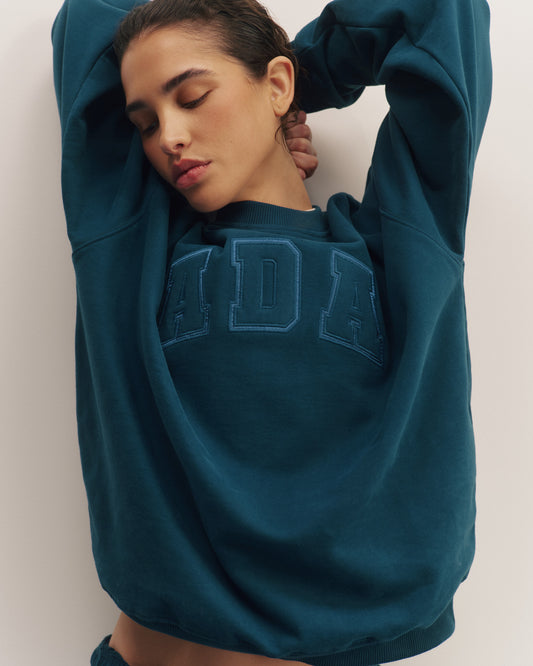 ADA Oversized Sweatshirt - Teal Blue