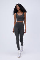 ADANOLA Ultimate Wrap-over High-rise Stretch-woven leggings in