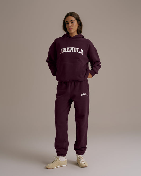 Varsity Sweatpants - Dark Cherry/Marshmallow White