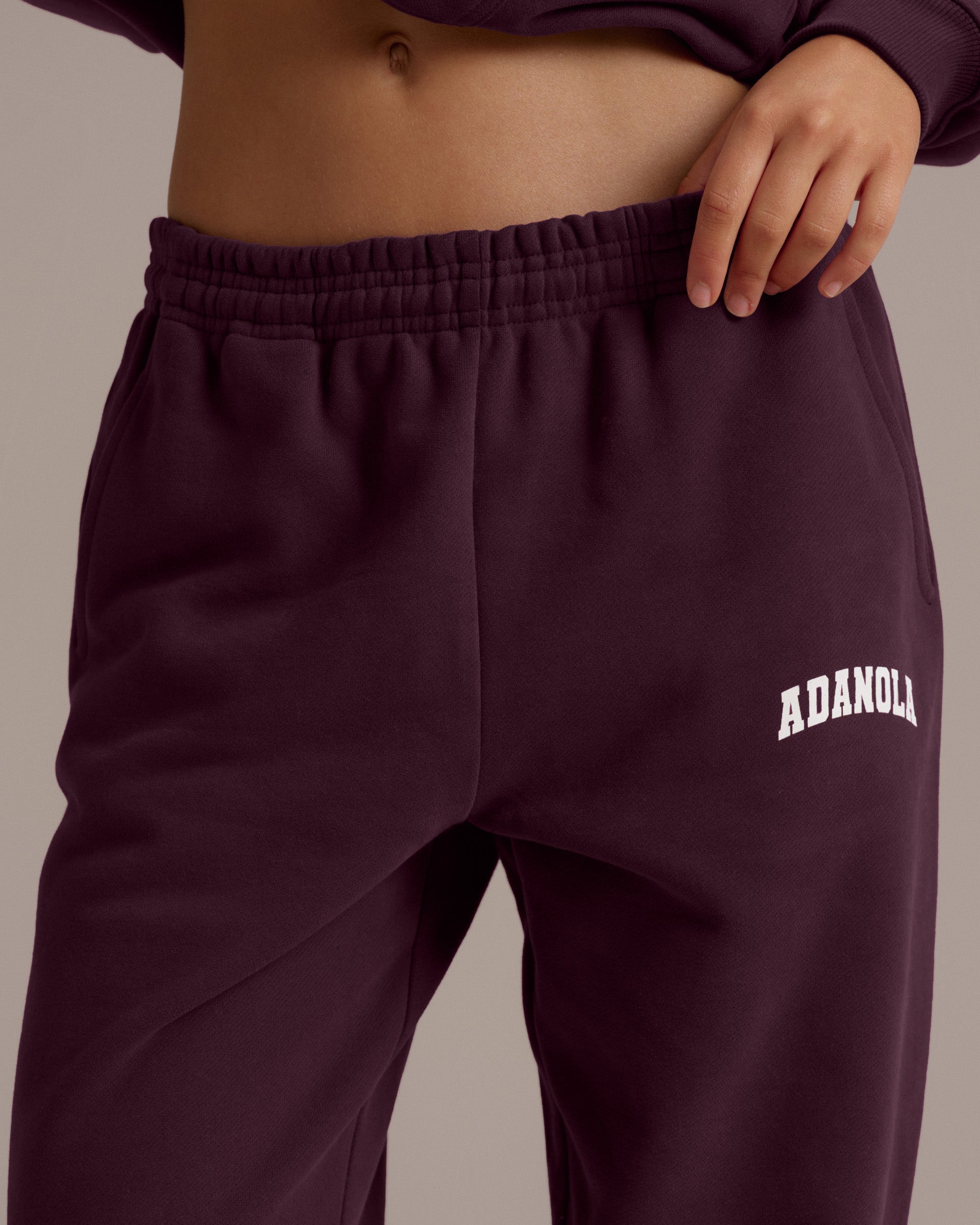 Varsity Sweatpants - Dark Cherry/Marshmallow White