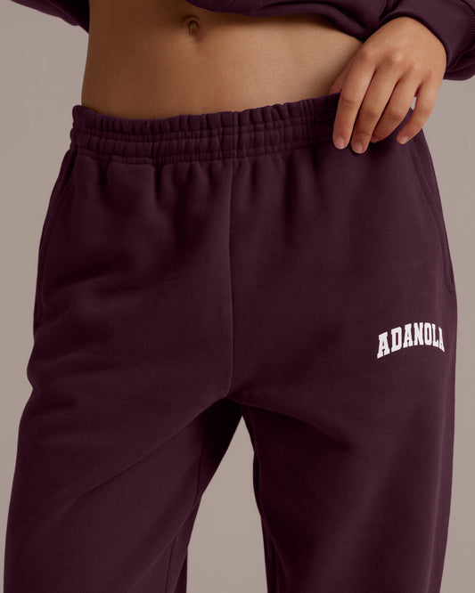 Varsity Sweatpants - Dark Cherry/Marshmallow White