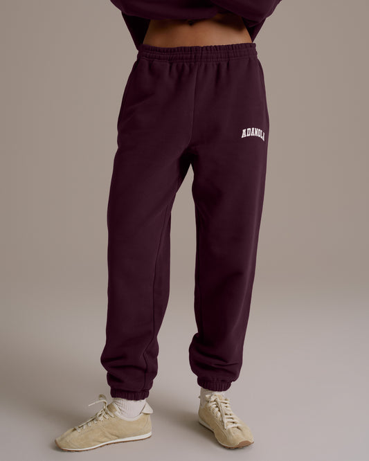 Varsity Sweatpants - Dark Cherry/Marshmallow White