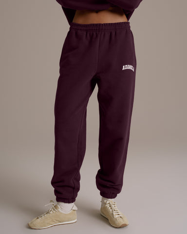 Varsity Sweatpants - Dark Cherry/Marshmallow White
