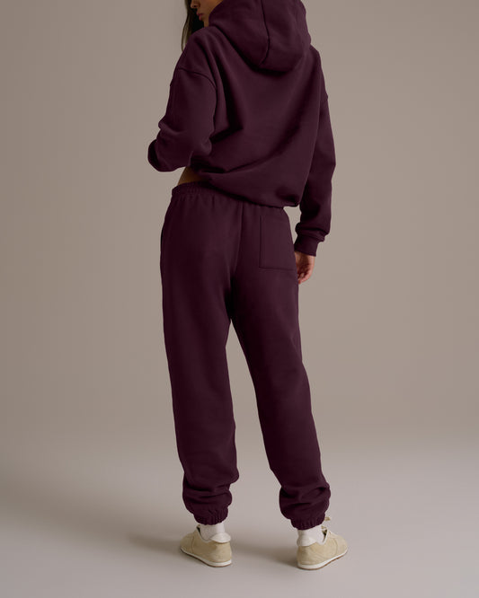 Varsity Sweatpants - Dark Cherry/Marshmallow White